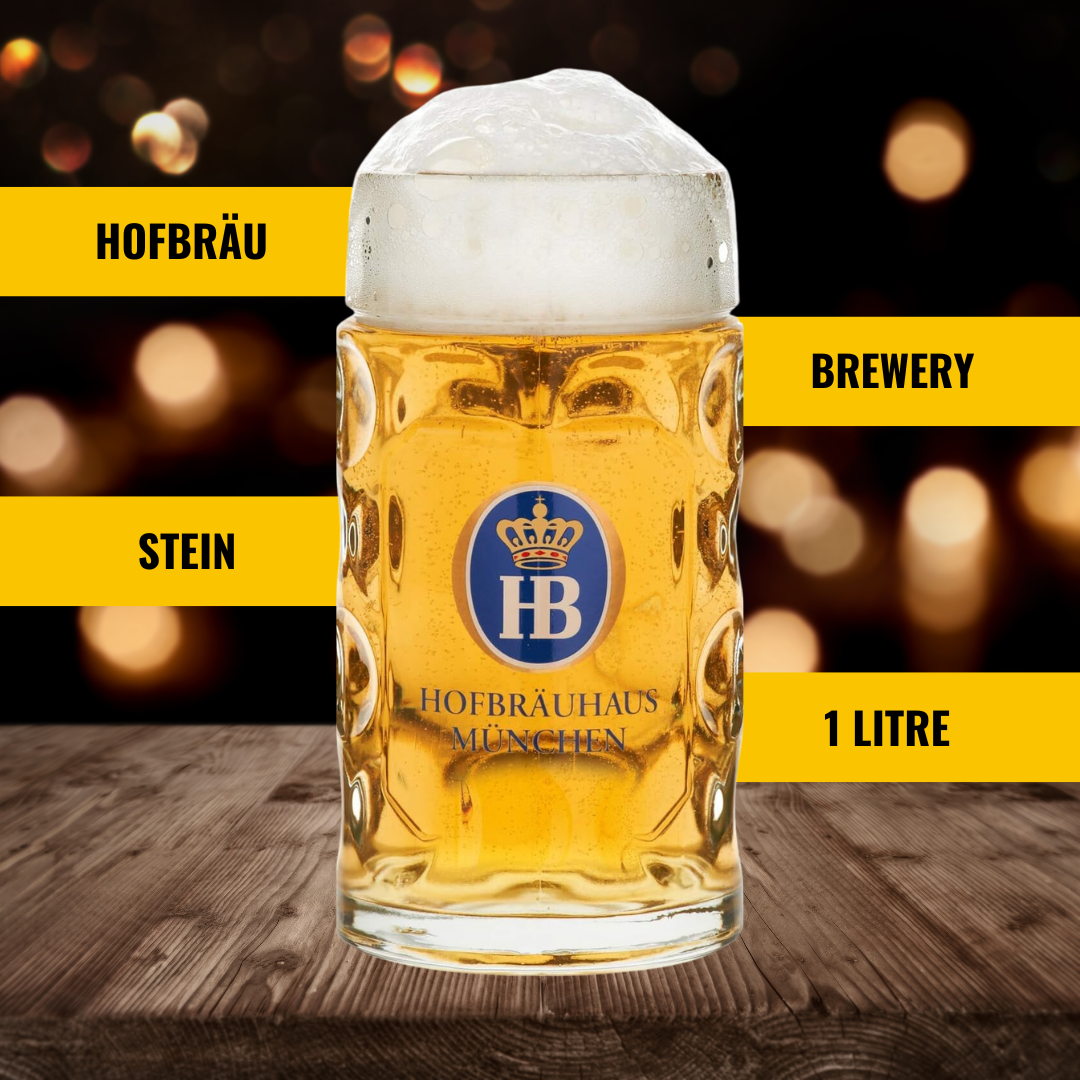 Hofbräu Official 1ltr Branded Stein - BEERHUNTER