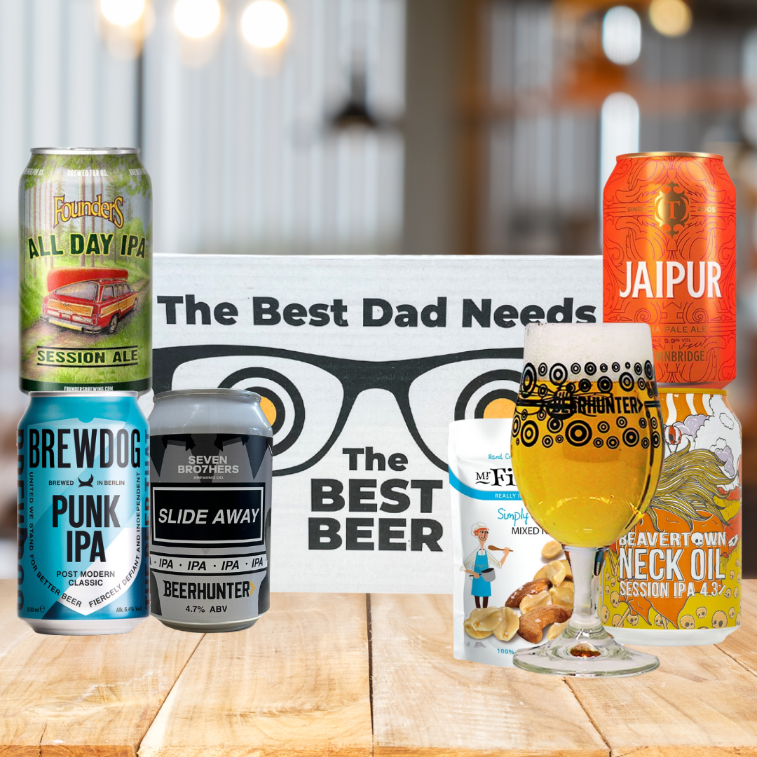 IPA Craft Beer 'Best Dad' 5 Can Gift Pack with Glass
