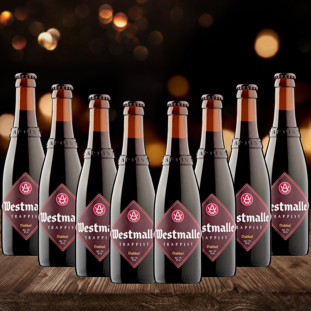 Westmalle Belgian Trappist Dubbel Beer 330ml Bottles - 7.0% ABV (Multipack)