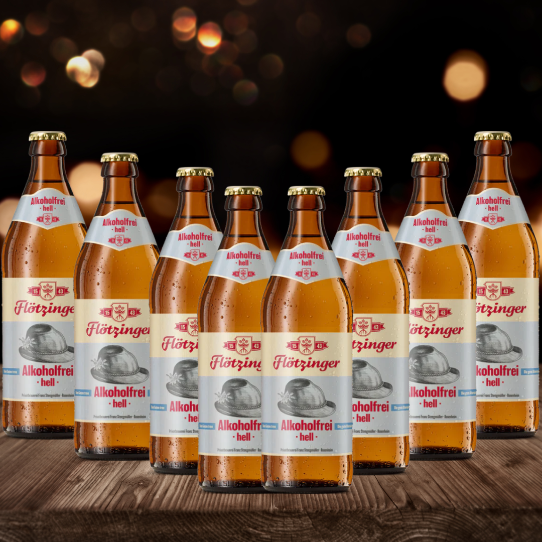 Flotzinger Alkoholfrei Hell German Alcohol-Free Beer 500ml Bottles - 0.5% ABV (multipack)