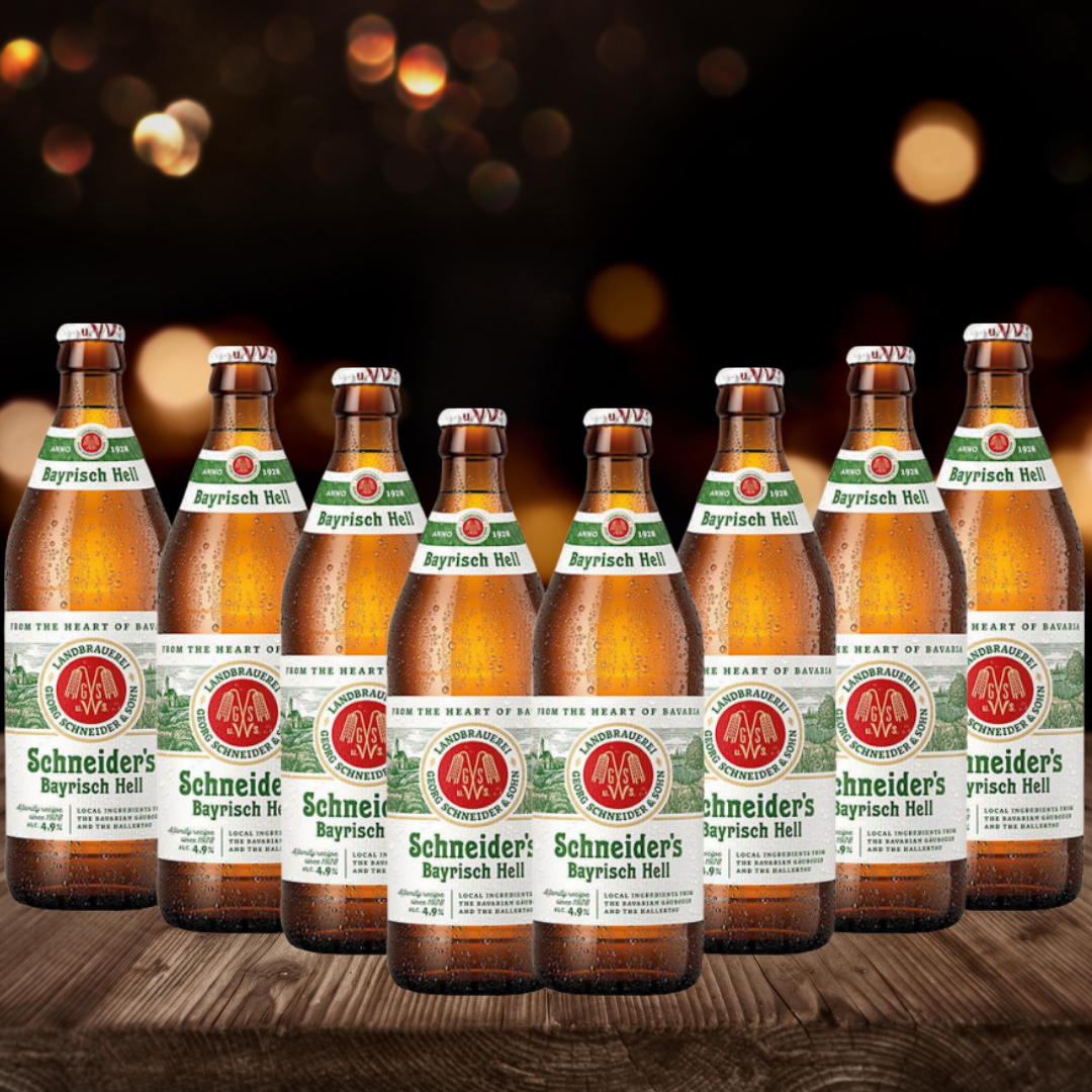 Schneider's Bayrisch Hells German Lager 500ml Bottles (multipack) - 4.9% ABV