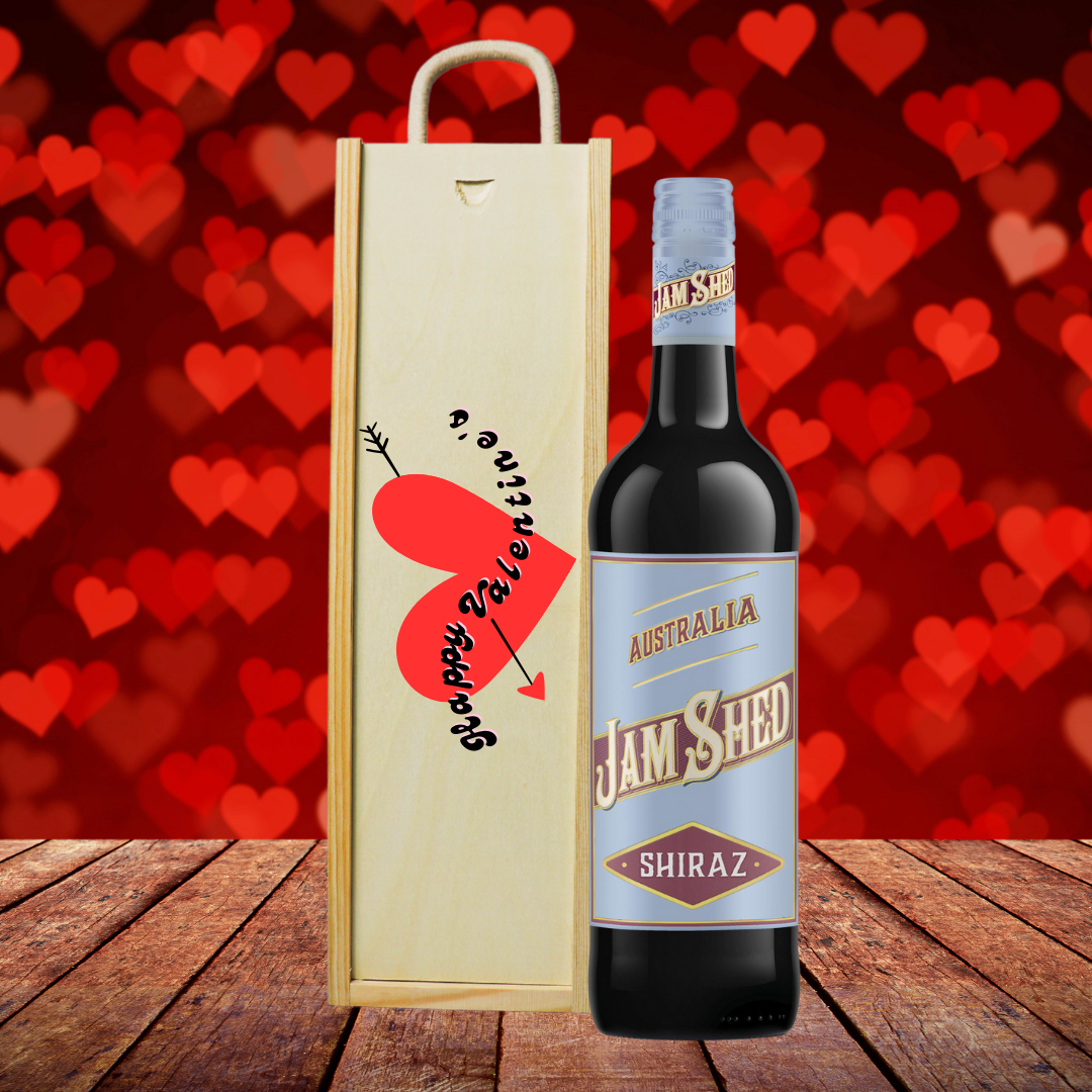 Jam Shed Shiraz Red Wine Valentines Gift Set