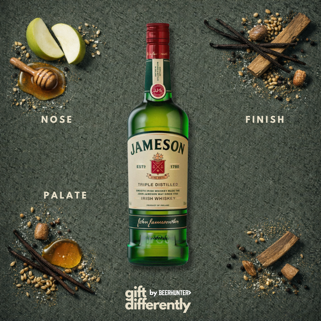 Jameson Triple Distilled Irish Whiskey 14" Gift Hamper with Chocolates and Accessories - 70cl (40%ABV)