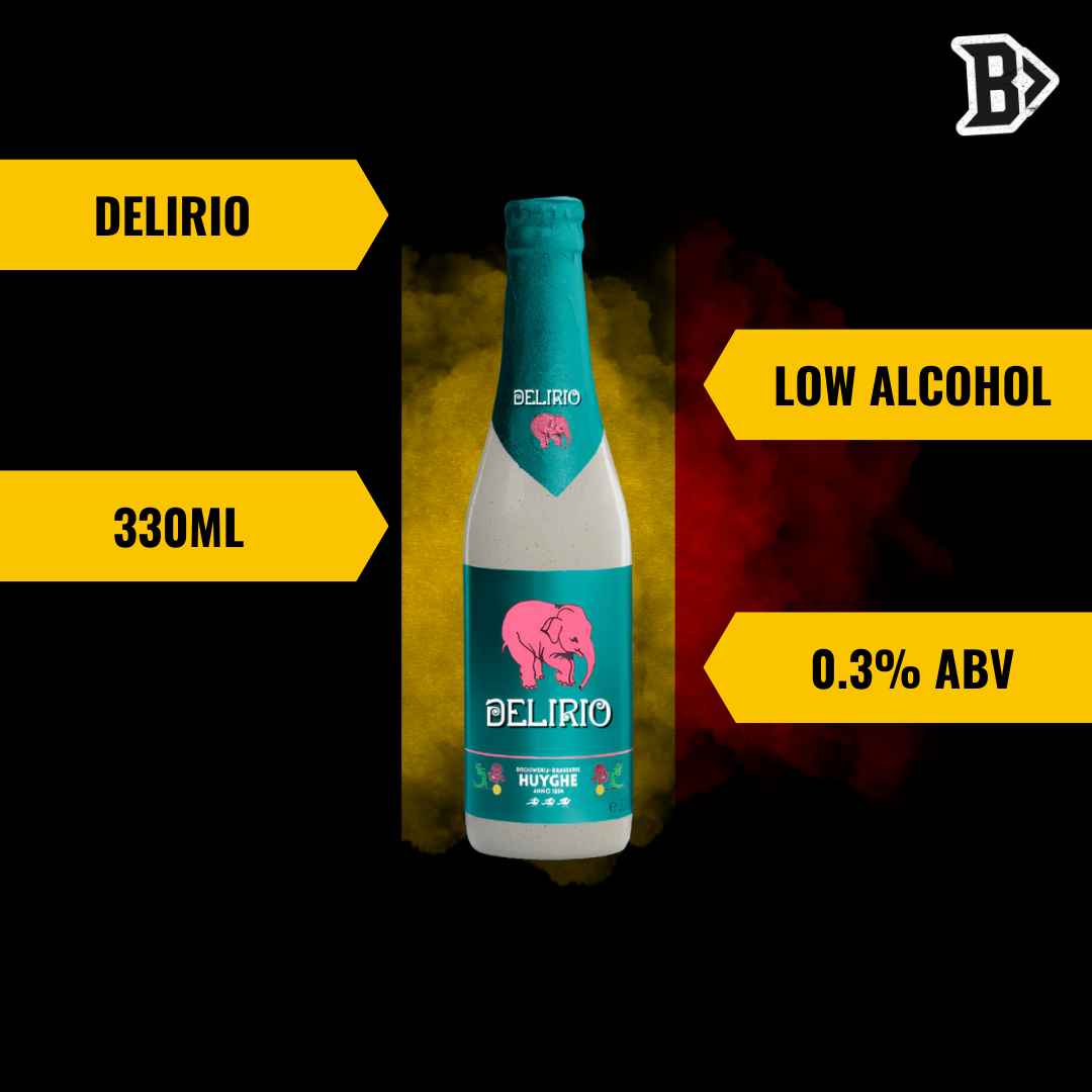 Delirium Delirio Belgium Low Alcohol Blonde Ale 330ml Bottles - 0.3% ABV (12 Pack)