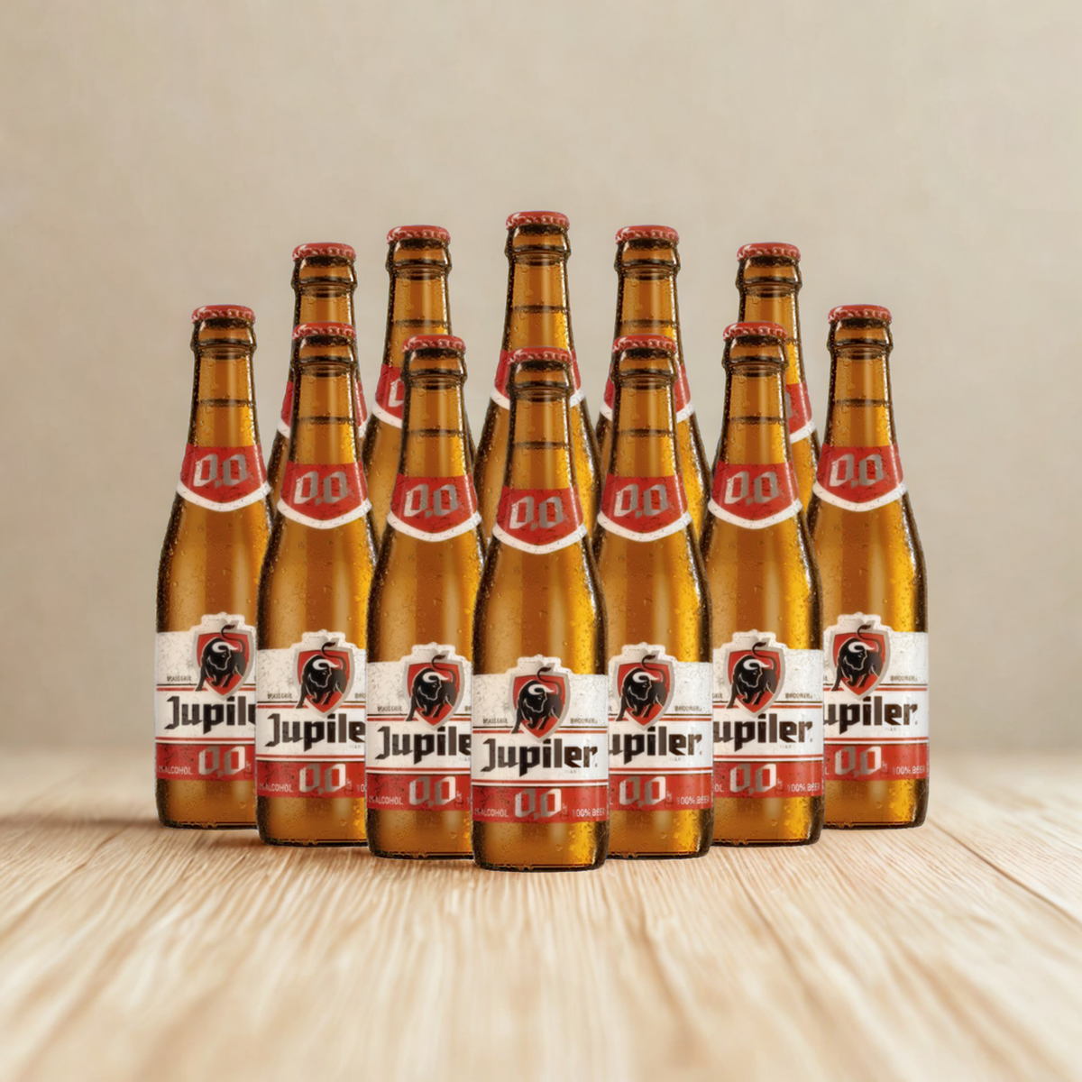 Jupiler Belgian Alcohol Free Beer 250ml Bottles - 0.0% ABV (Multipack)