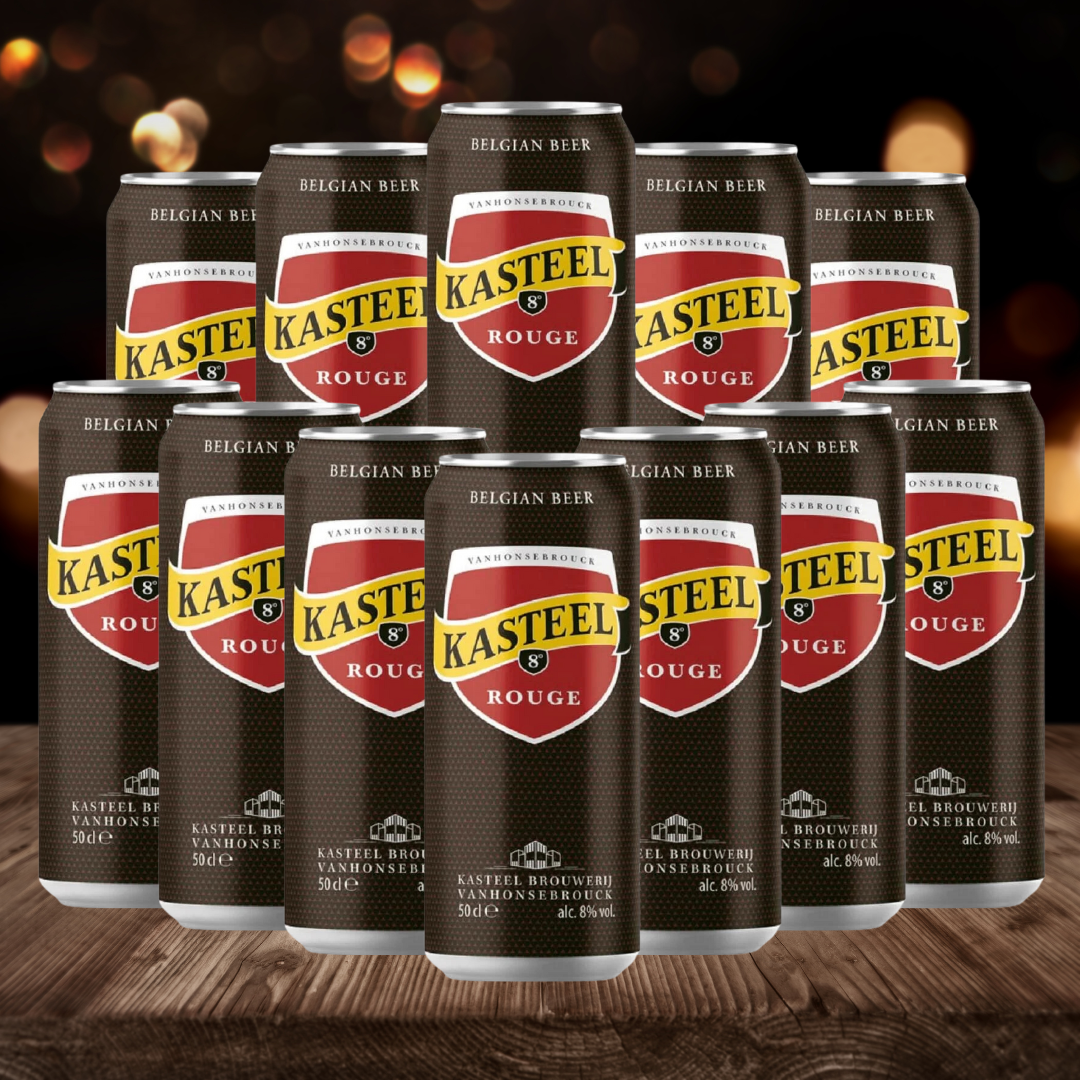 Kasteel Rouge Belgian Cherry Fruit Beer 500ml Cans – 8.0% ABV (12 Pack) - BEERHUNTER