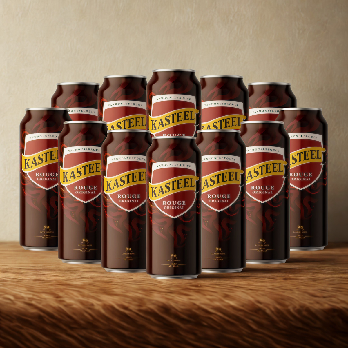 Kasteel Rouge Belgian Cherry Fruit Beer 500ml Cans – 8.0% ABV (Multipack)