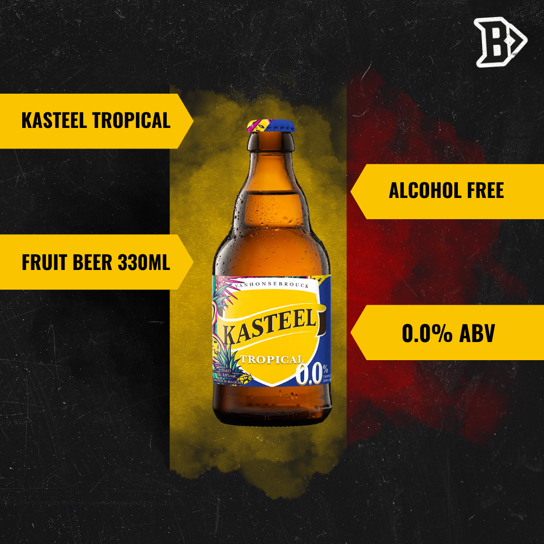 Kasteel Tropical Alcohol Free Fruit Beer Bottles 330ml - 0.0% ABV (12 Pack)