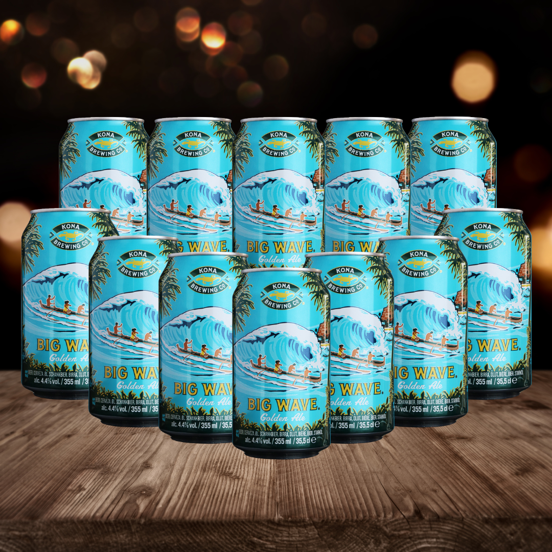 Kona Brewing Co Big Wave Golden Ale 355ml Can - 4.4% ABV (12 Pack) - BEERHUNTER