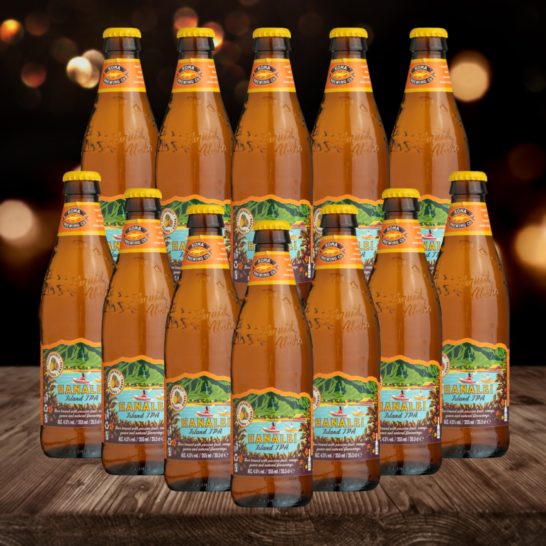 Kona Brewing Co Kona Hanalei IPA 355ml Bottle - 4.5% ABV (12 Pack) - BEERHUNTER