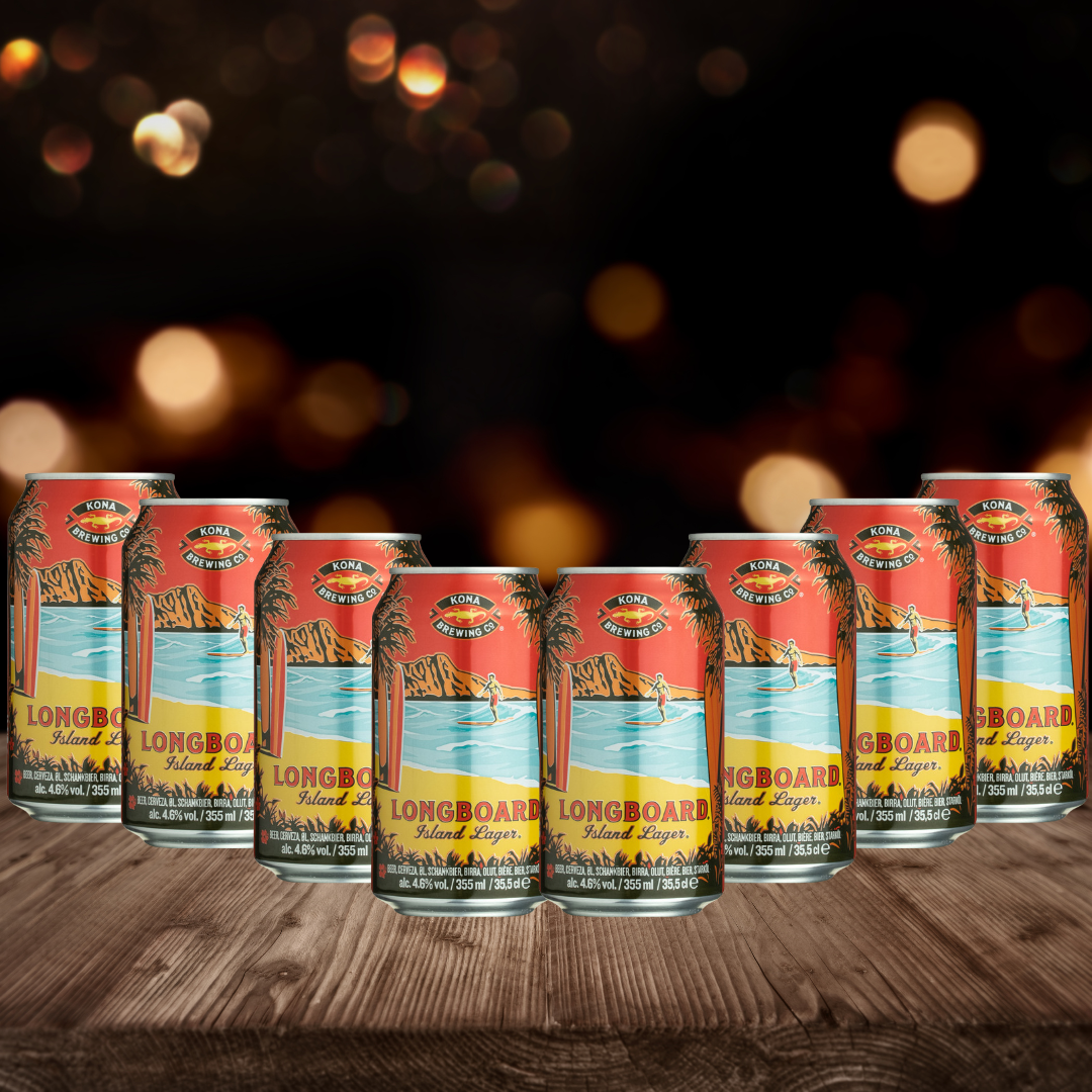 Kona Brewing Co Longboard Island lager 355ml Can - 4.6% ABV (Multipack)