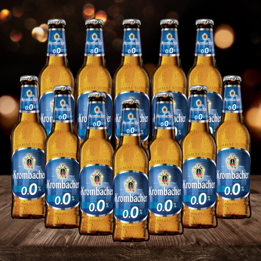 Krombacher Pils Alkoholfrei German Lager 330ml Bottles (Multipack) - 0.0% ABV