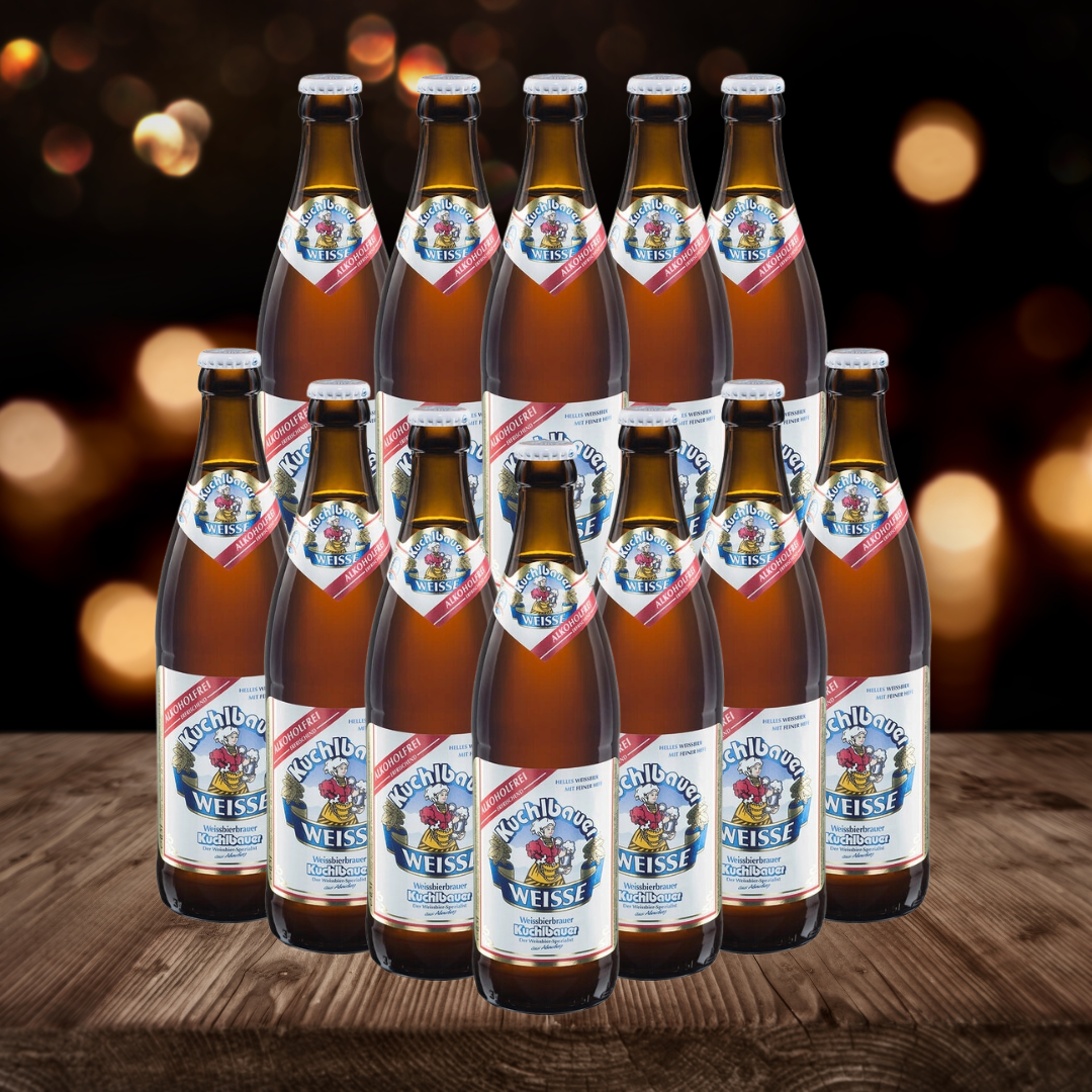 Kuchlbauer Weisse Alkoholfrei German Wheat Beer 500ml Bottles - 0.5% ABV (12 Pack)