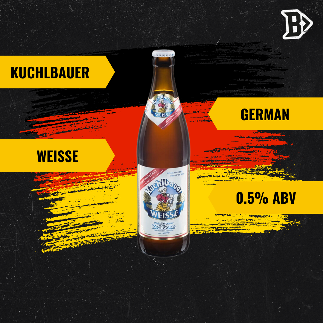 Kuchlbauer Weisse Alkoholfrei German Wheat Beer 500ml Bottles - 0.5% ABV (12 Pack)