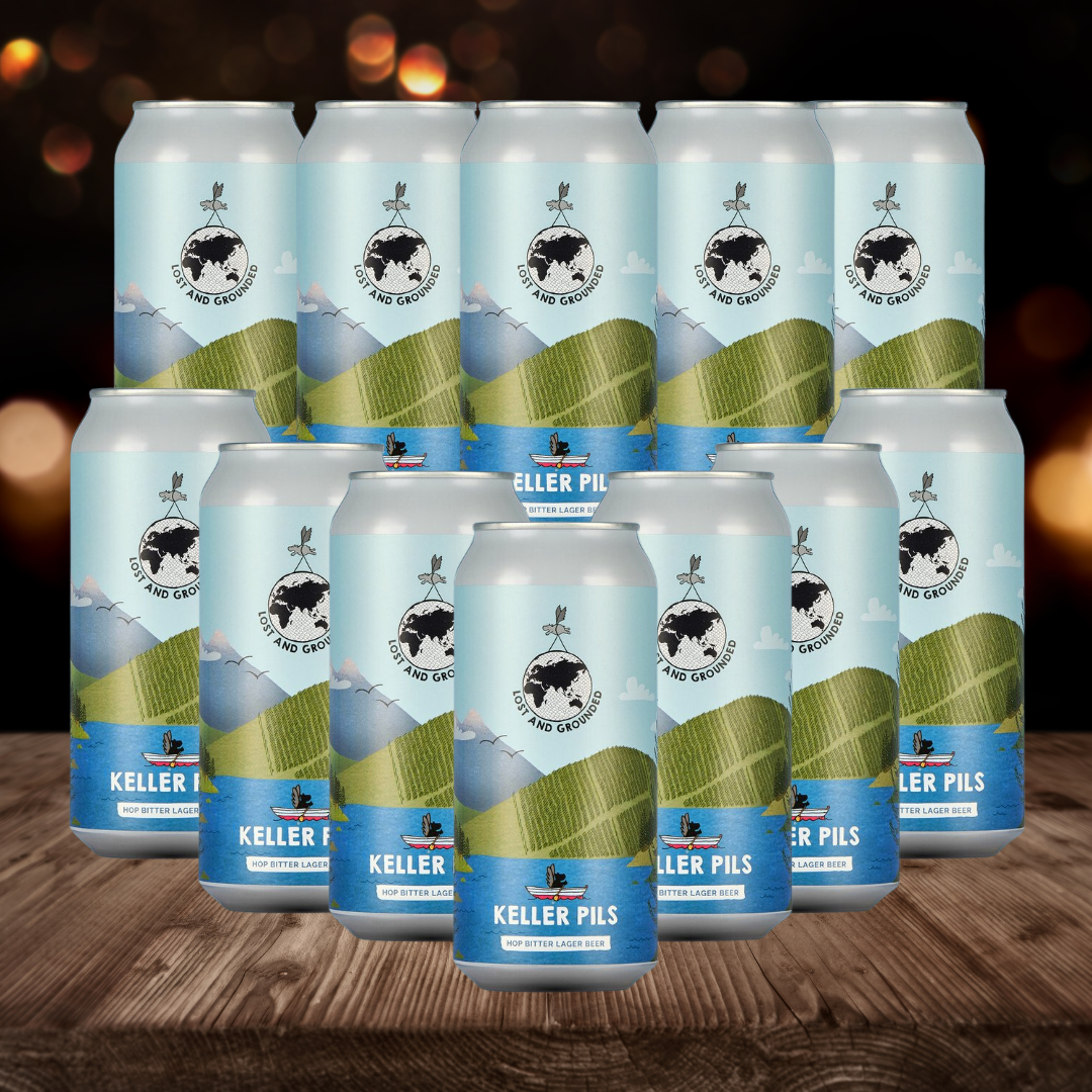 Lost &amp; Grounded British Keller Pils Cans 440ml - 4.80% ABV (12 Pack) - BEERHUNTER