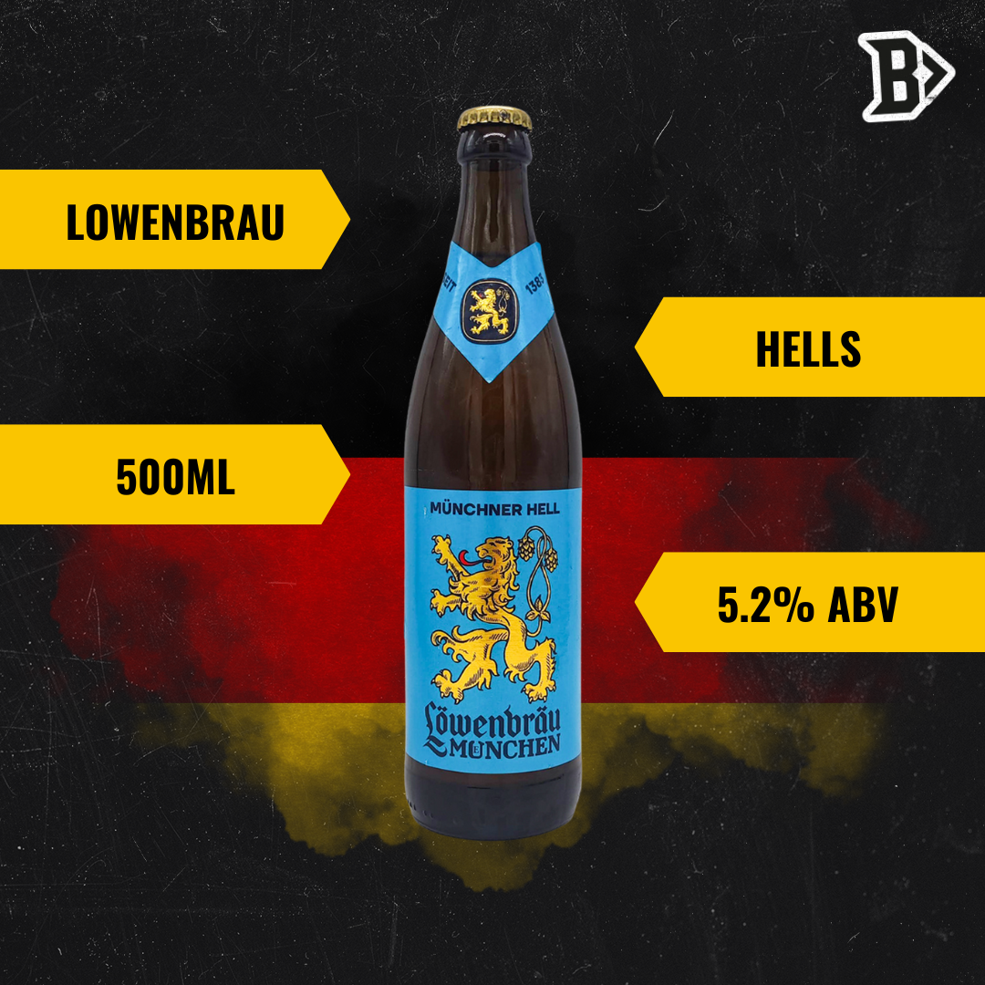 Löwenbräu Original German Helles Lager 500ml Bottles - 5.2% ABV (Multipack)