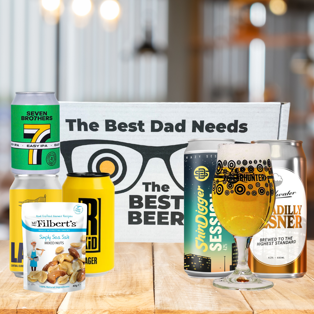 Manchester Craft Beer &#39;Best Dad&#39; 5 Can Gift Pack with Glass