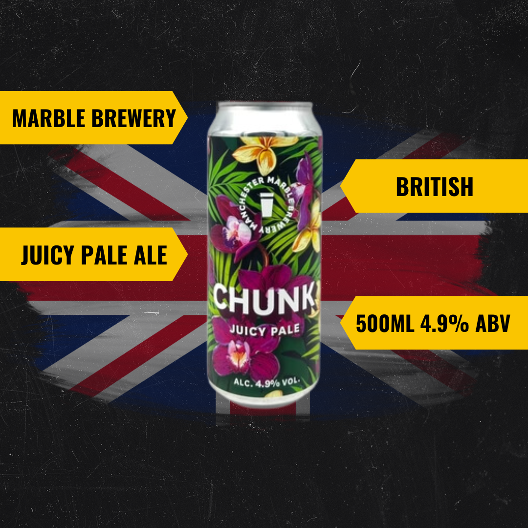 Marble Chunk British Juicy Pale Ale 500ml Cans - 4.9% ABV (12 Pack)