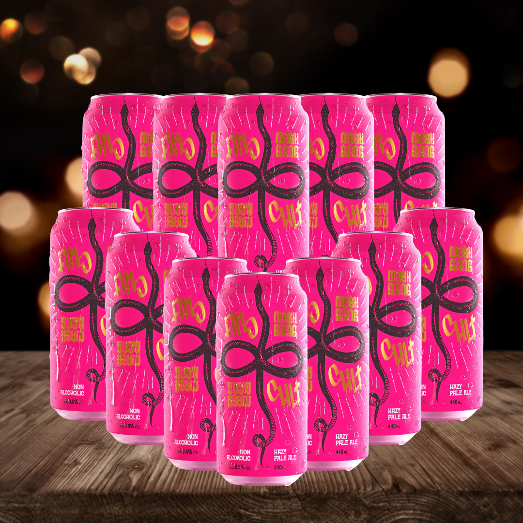 Mash Gang Cult American Low Alcohol NZ Pale Ale 440ml Cans - 0.5% ABV (12 Pack)