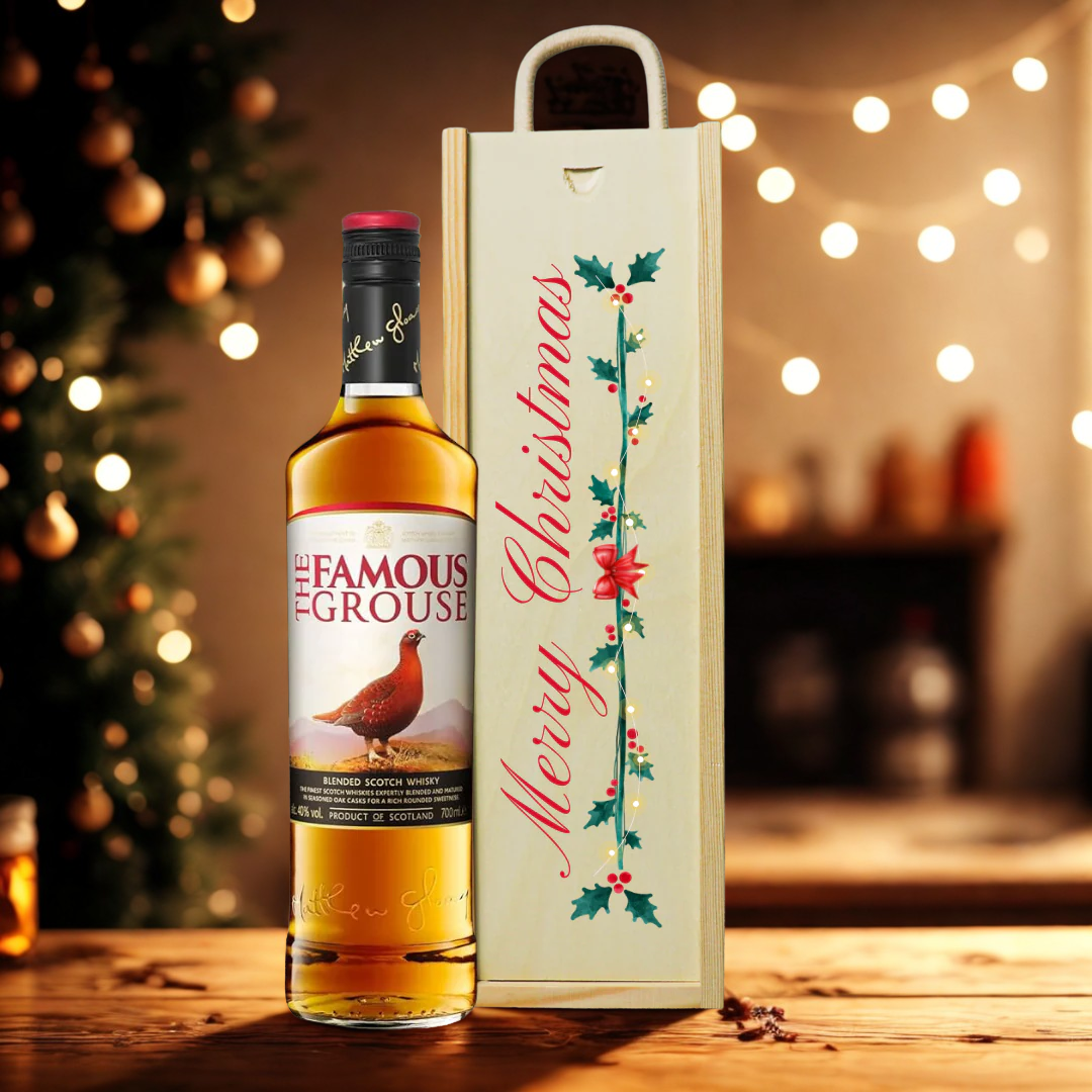 Merry Christmas Famous Grouse Single Grain Whisky Gift Set - (70cl)
