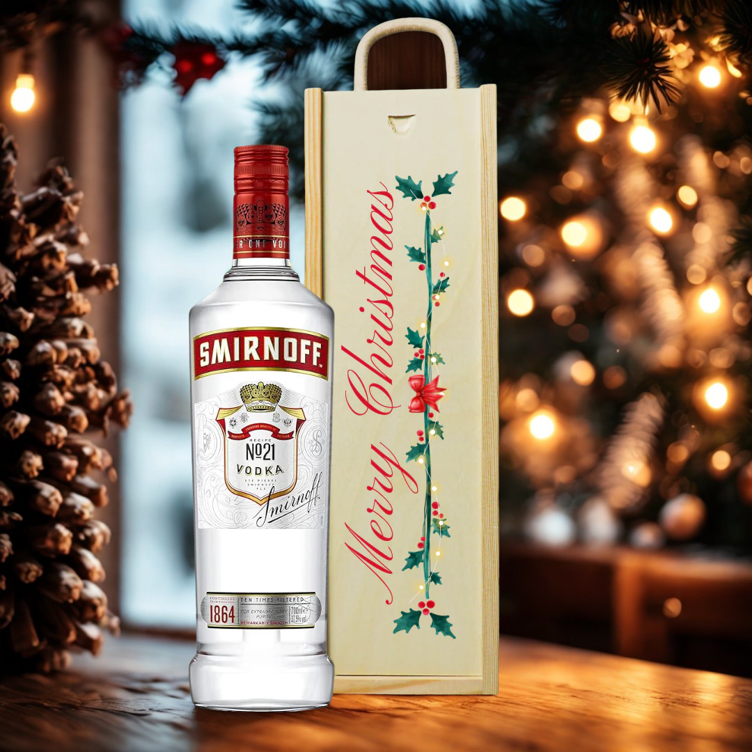 Merry Christmas Smirnoff Vodka Gift Set - (70cl)