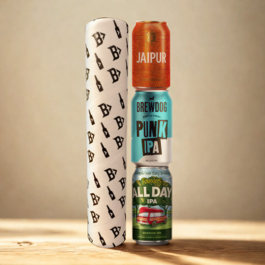 Mixed IPA Beer Tube Gift Set (3 Pack) - Thornbridge, Brewdog & Founders