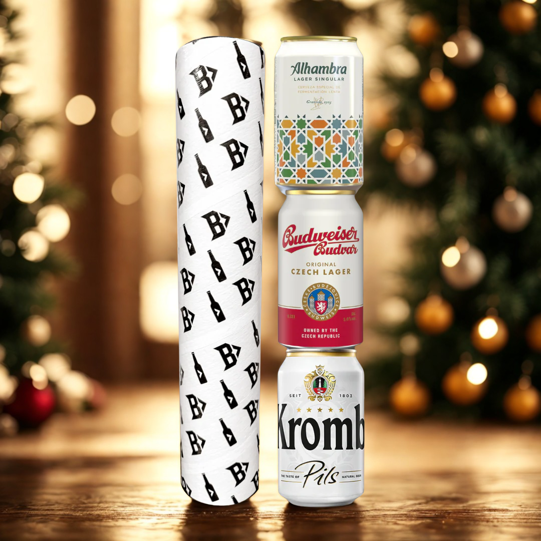 Mixed World Lager Tube Gift Set (3 Pack) - Alhambra, Budvar & Krombacher