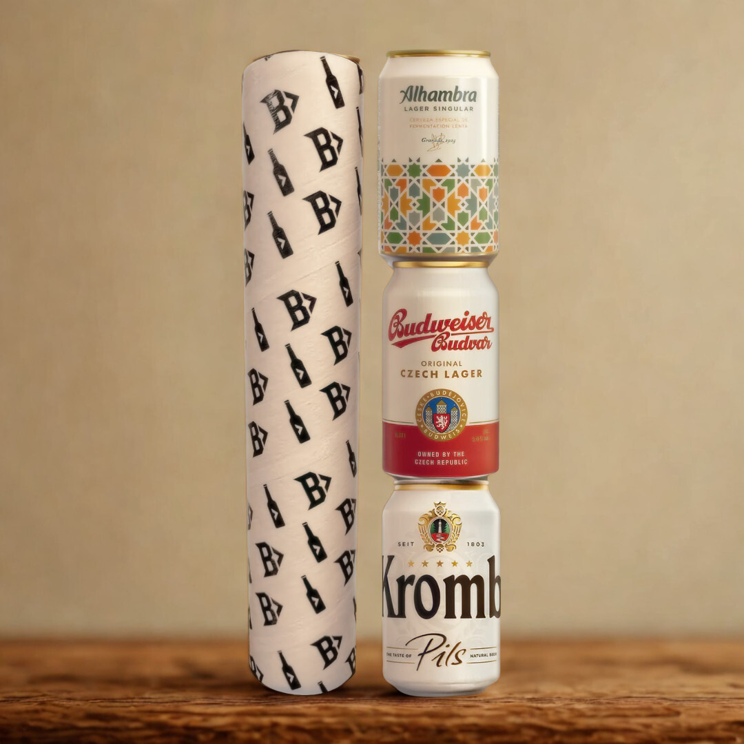 Mixed World Lager Tube Gift Set (3 Pack) - Alhambra, Budvar & Krombacher