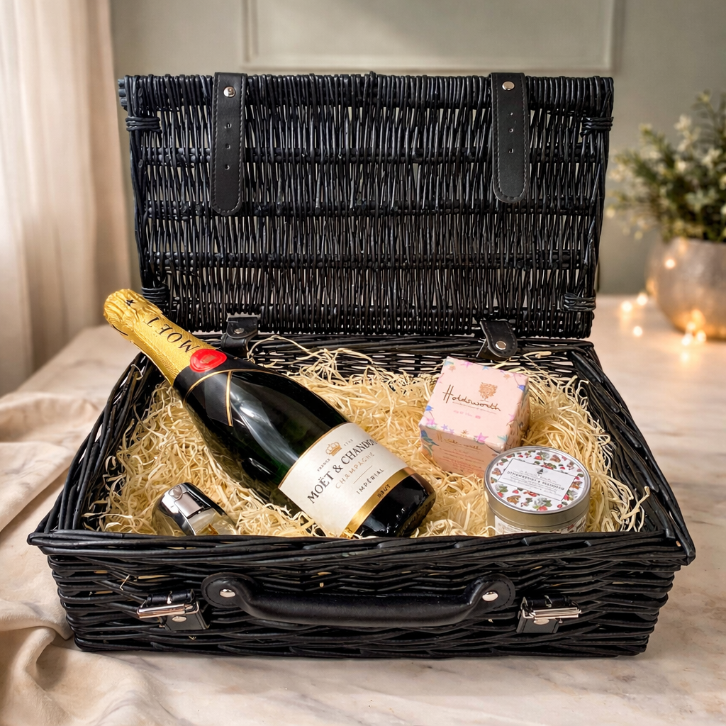 Moet &amp; Chandon Impérial Brut Champagne 14" Gift Hamper with Chocolates and Accessories - 75cl (12.5% ABV)