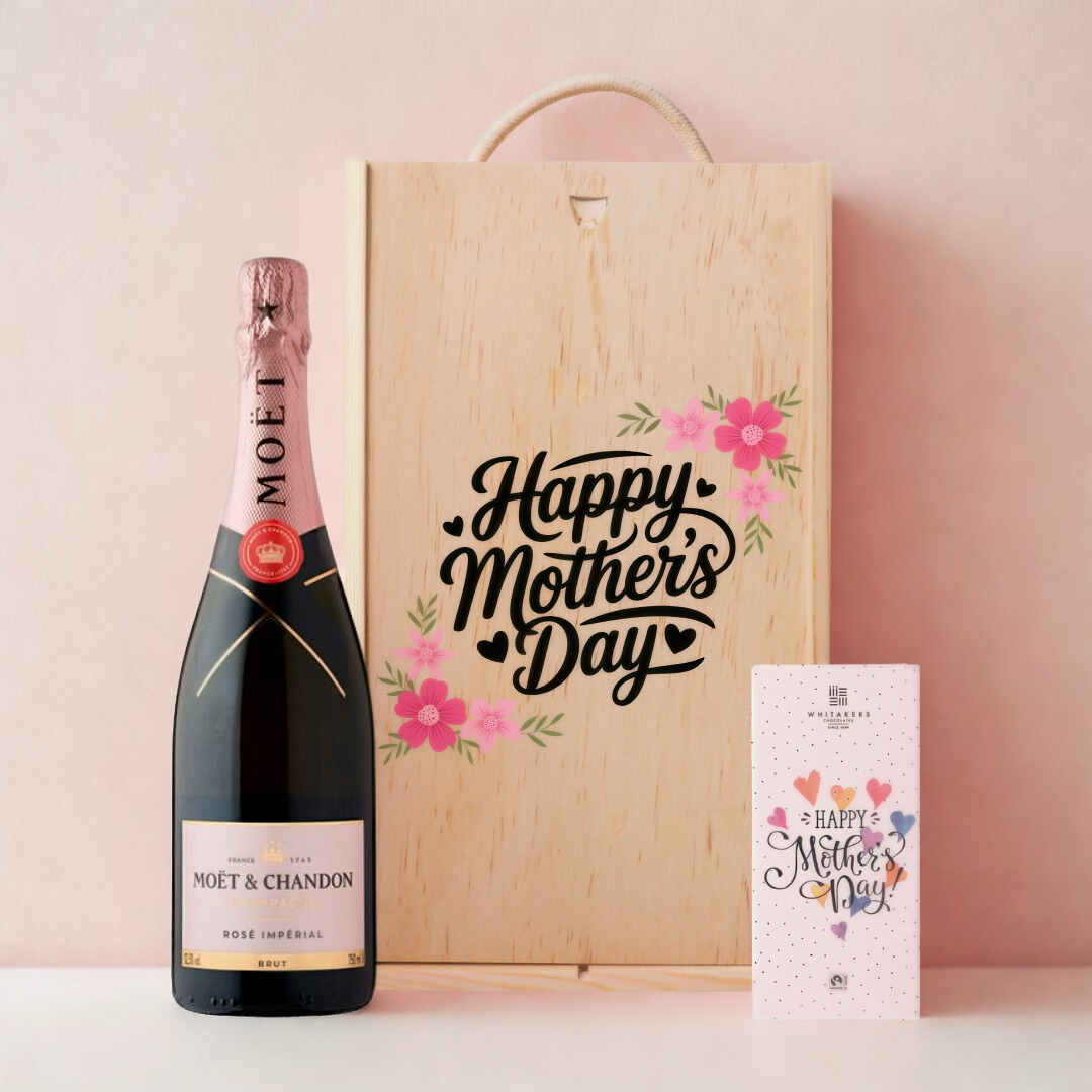 Moët &amp; Chandon Rosé Champagne Mothers Day Gift Box with Chocolate