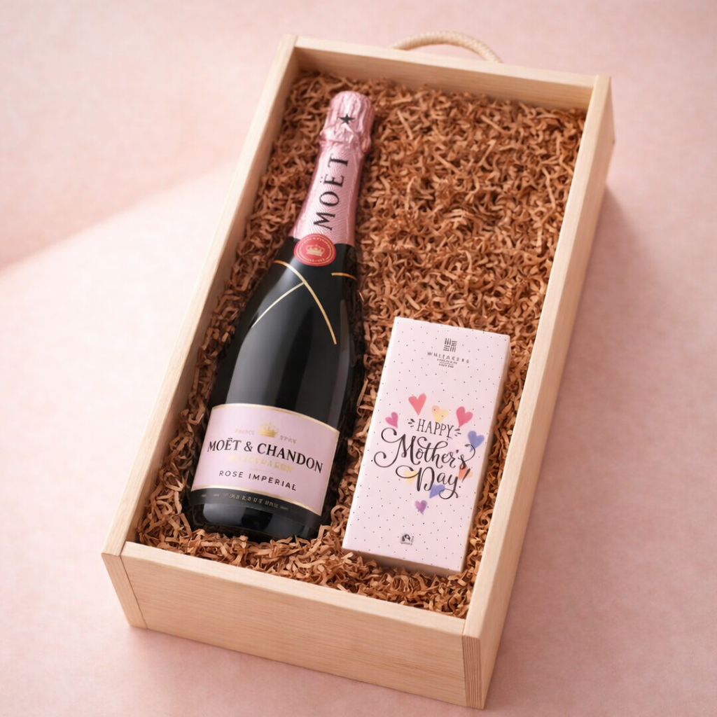 Moët &amp; Chandon Rosé Champagne Mothers Day Gift Box with Chocolate