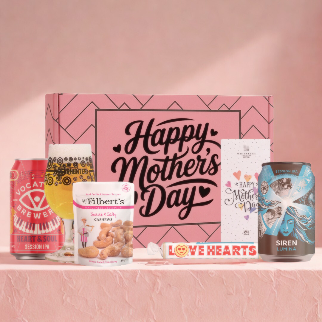Mother’s Day Gluten-Free Craft Beer Gift Set Vocation & Siren with Chocolate, Snacks and Glass