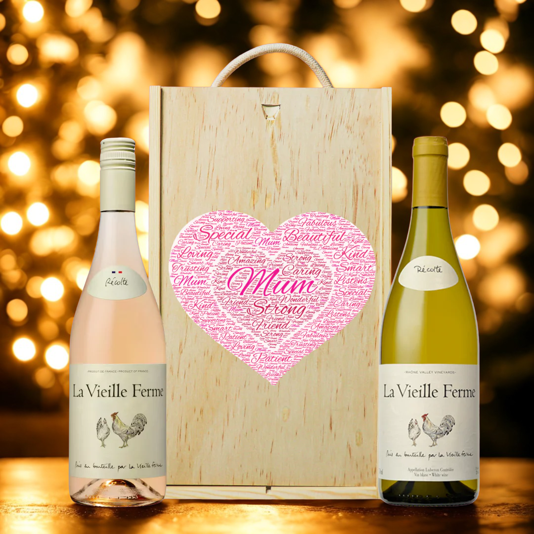 Mum La Vieille Ferme Rose &amp; White Wine Gift Set (75cl)
