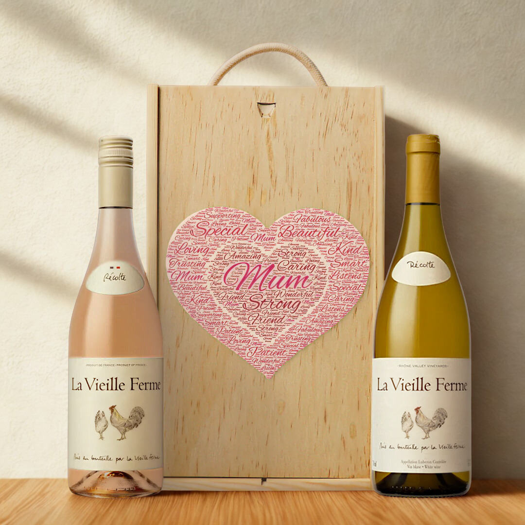 Mum La Vieille Ferme Rose & White Wine Gift Set (75cl)