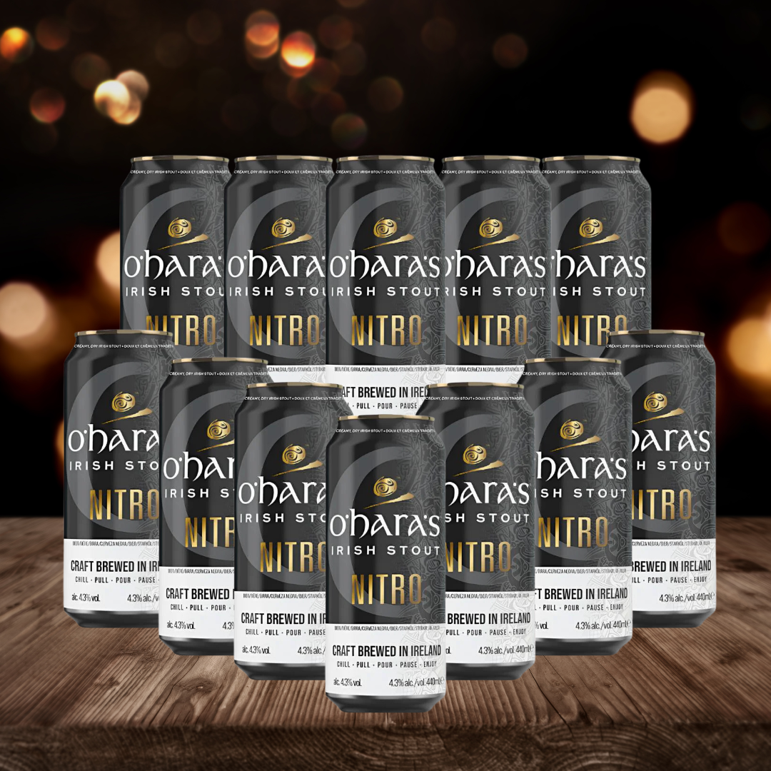 O'Hara's Nitro Irish Stout 440ml Cans - 4.30% ABV (12 Pack)