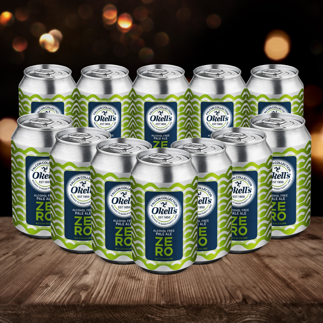 Okell's Isle of Man Alcohol Free Pale Ale 330ml Cans - 0.5% ABV (12 Pack) - BEERHUNTER