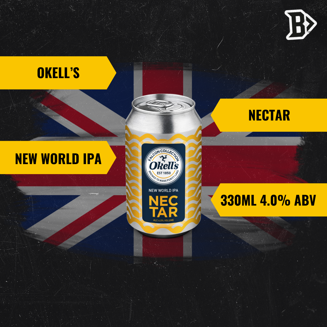 Okell's Isle of Man Nectar New World IPA 330ml Cans - 4.0% ABV (12 Pack) - BEERHUNTER