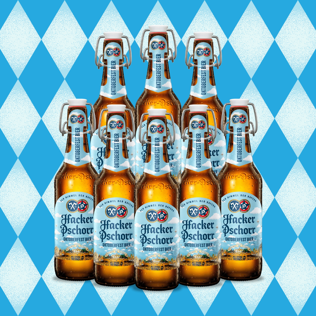 Hacker Pschorr Oktoberfest Limited Edition Bier Beer 500ml Bottles - 6.0% ABV (Multipack)