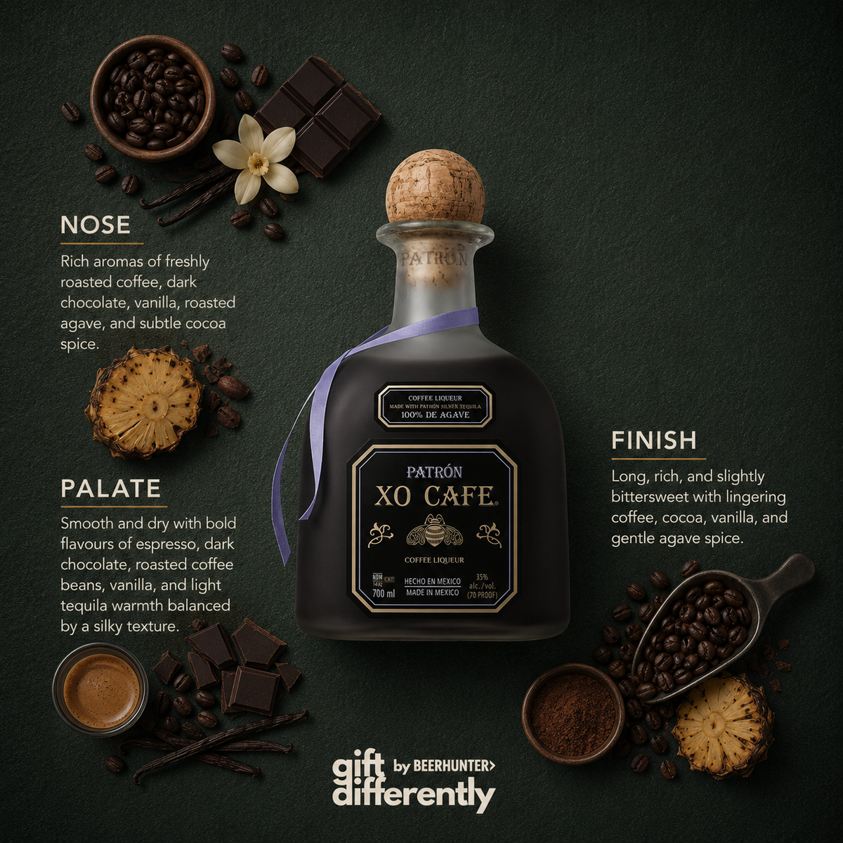 Personalised PATRÓN XO Cafe Coffee Tequila Gift Set - 70cl (35% ABV)