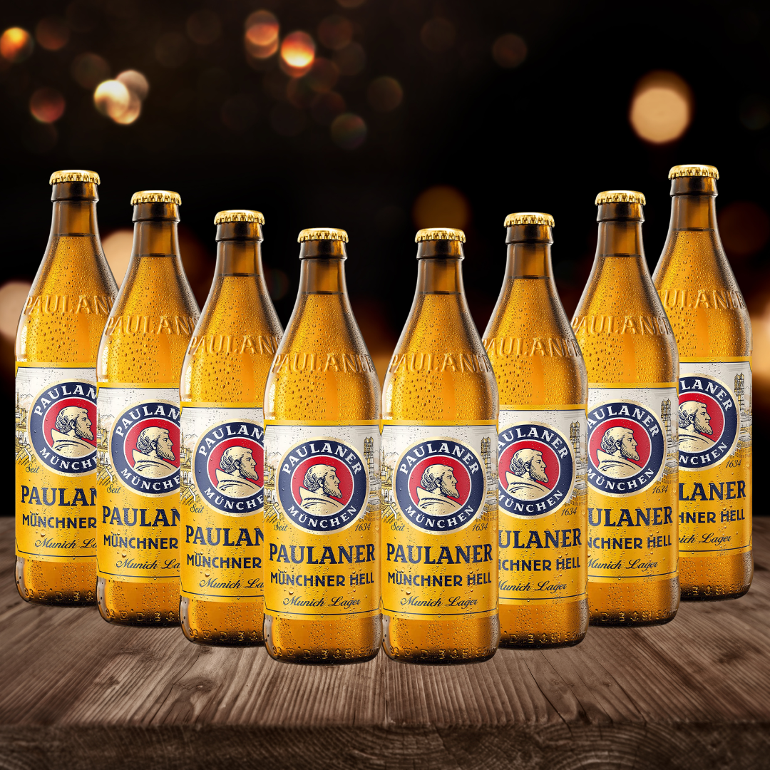 Paulaner Munchner Hell Premium German Lager 500ml Bottles (Multipack) - 4.9% ABV