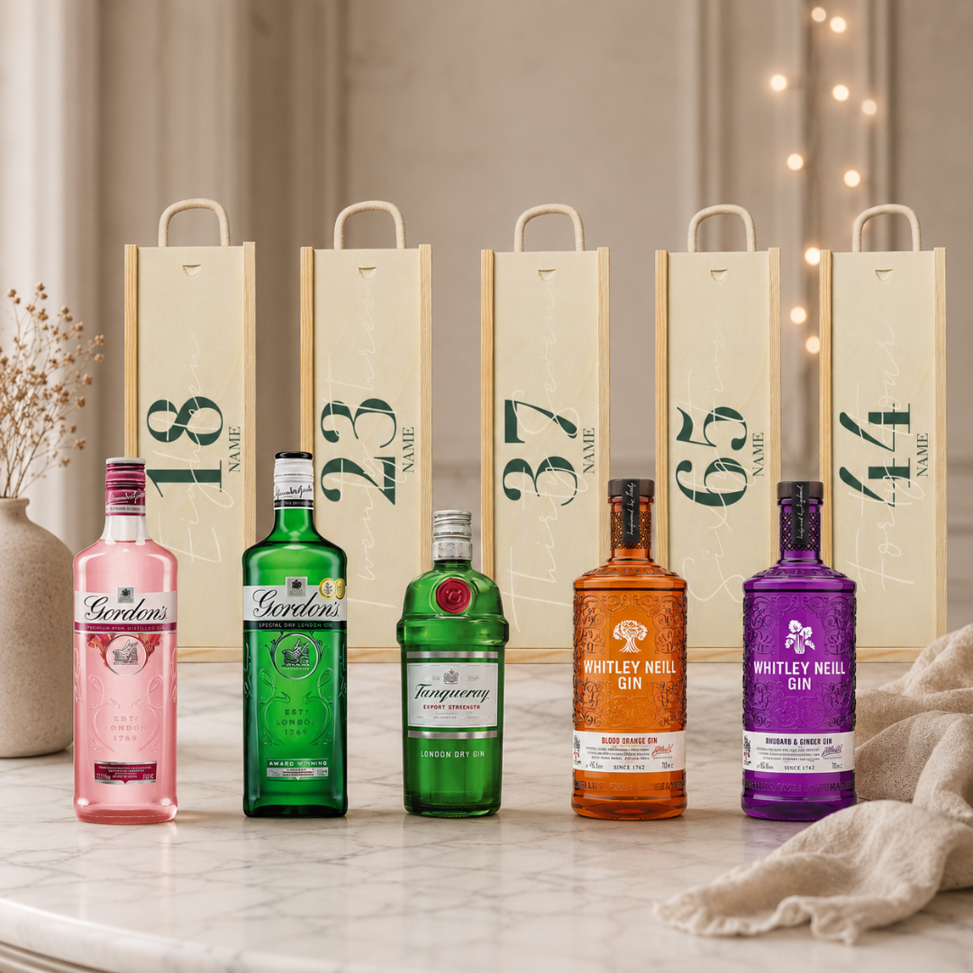 Personalised Birthday Gin Gift Set – 70cl with Personalised Lid