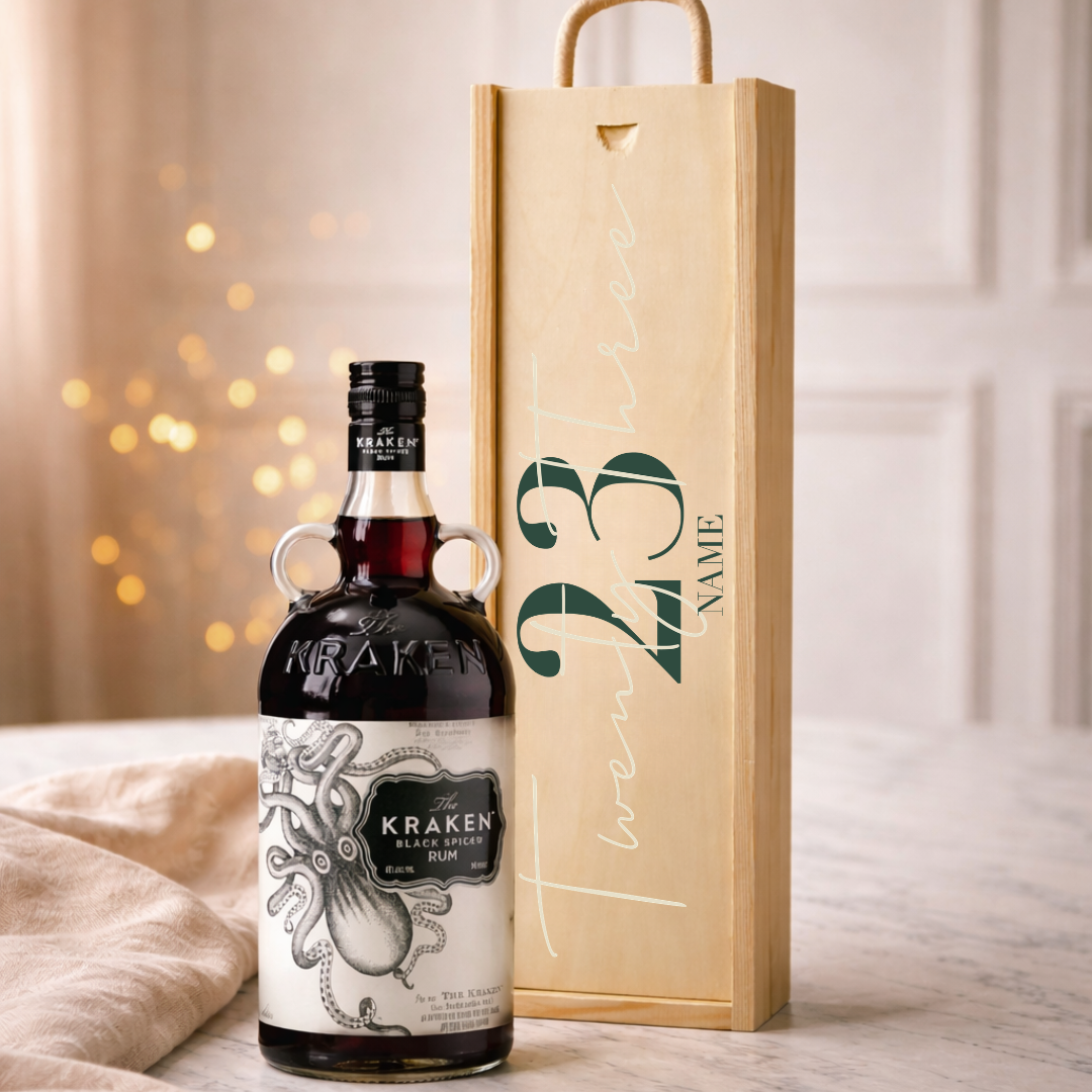 Personalised Birthday Rum Gift Set – 70cl with Personalised Lid