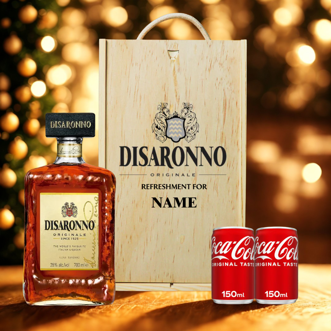 Personalised Disaronno Originale Italian Liqueur with Cola Gift Set - 50cl (28% ABV)