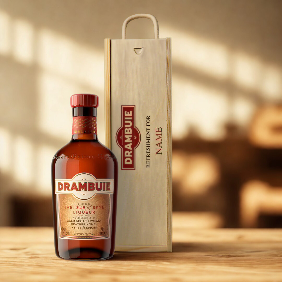 Personalised Drambuie Scotch Whiskey Liqueur Gift Set - 50cl (40% ABV)