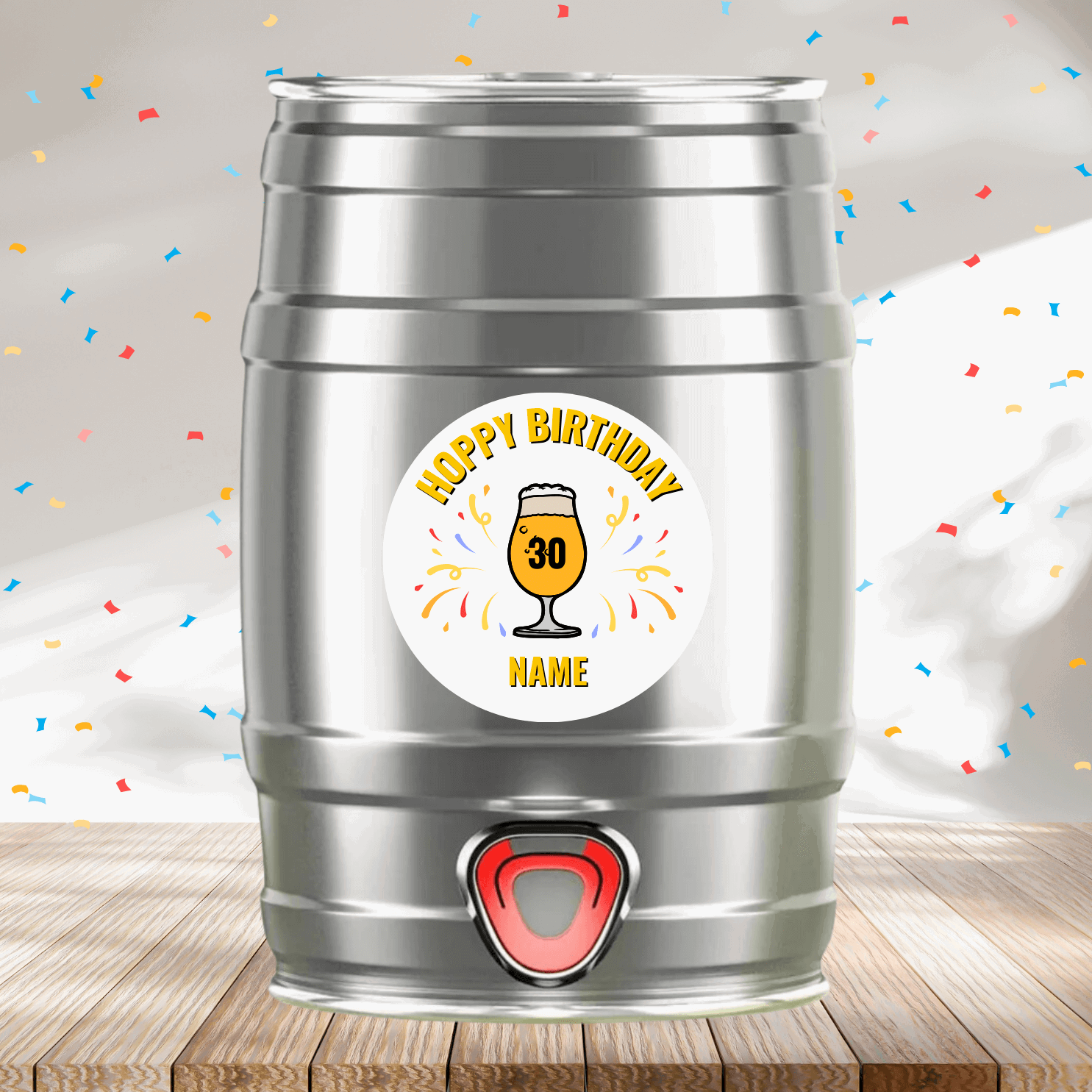 Personalised Hoppy Birthday Limited Edition Session IPA Mini Party Keg - 4.5% ABV (5 Litre) - BEERHUNTER