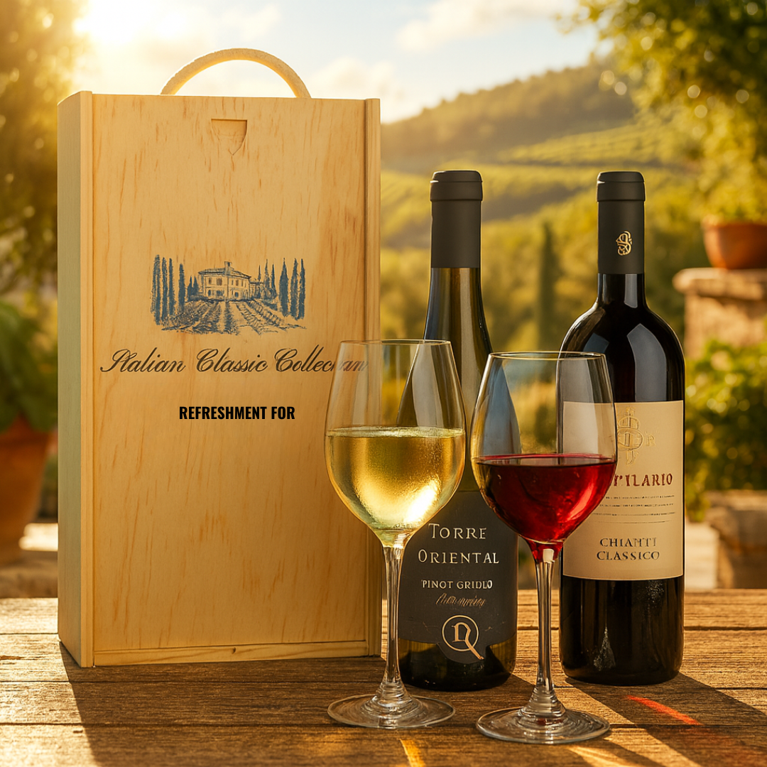 Personalised Italian Classic Wine Gift Set Collection