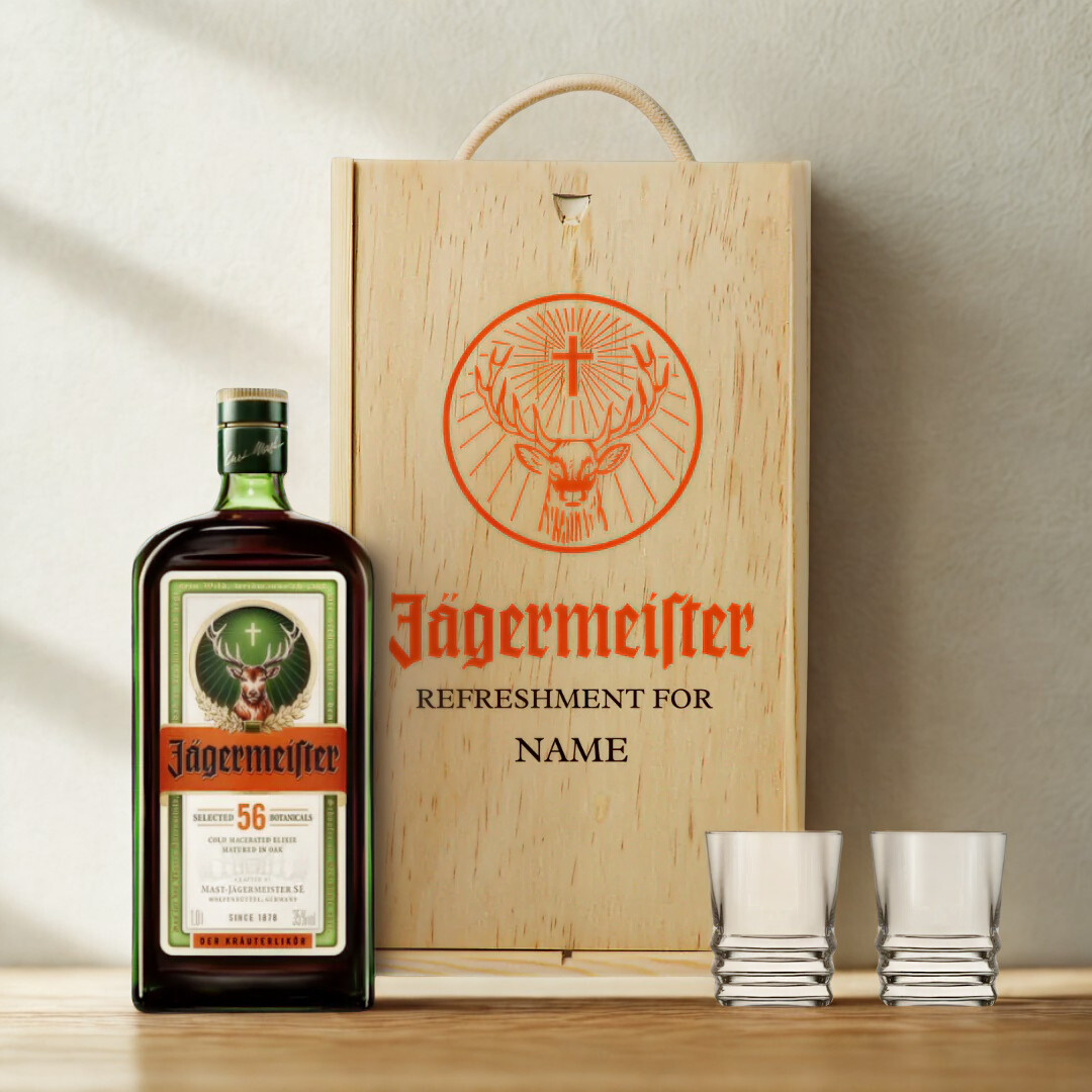 Personalised Jägermeister Liqueur Gift Set - 70cl (35% ABV)
