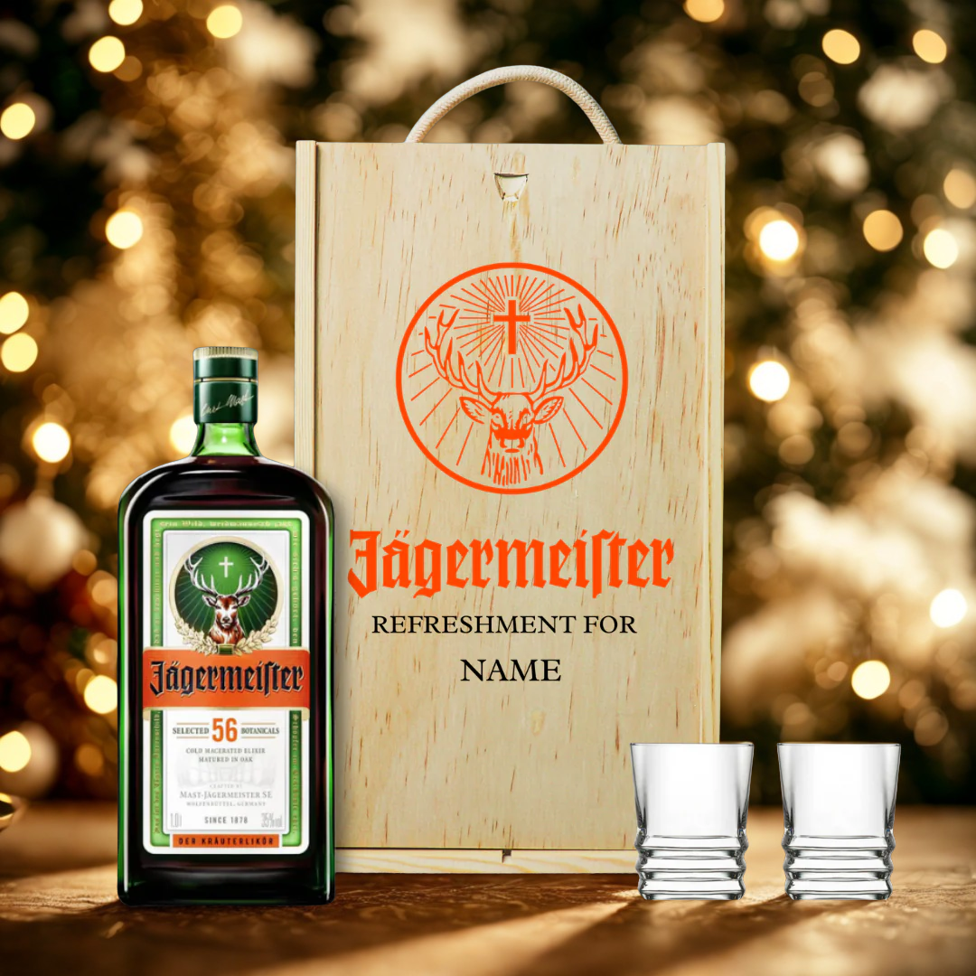 Personalised Jägermeister Liqueur Gift Set - 70cl (35% ABV)