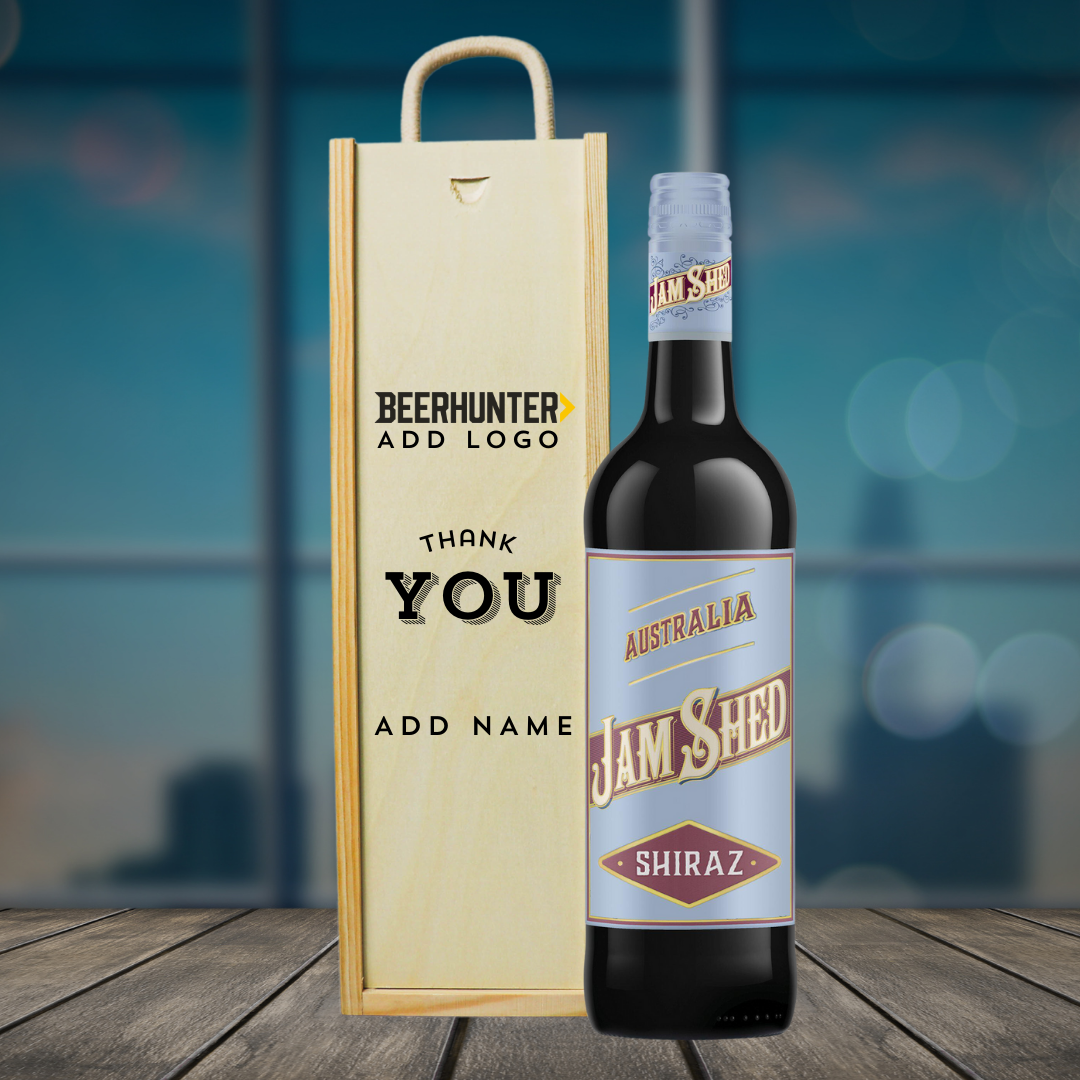 Personalised Jam Shed Corporate Red Wine Gift Set (75cl) - BEERHUNTER