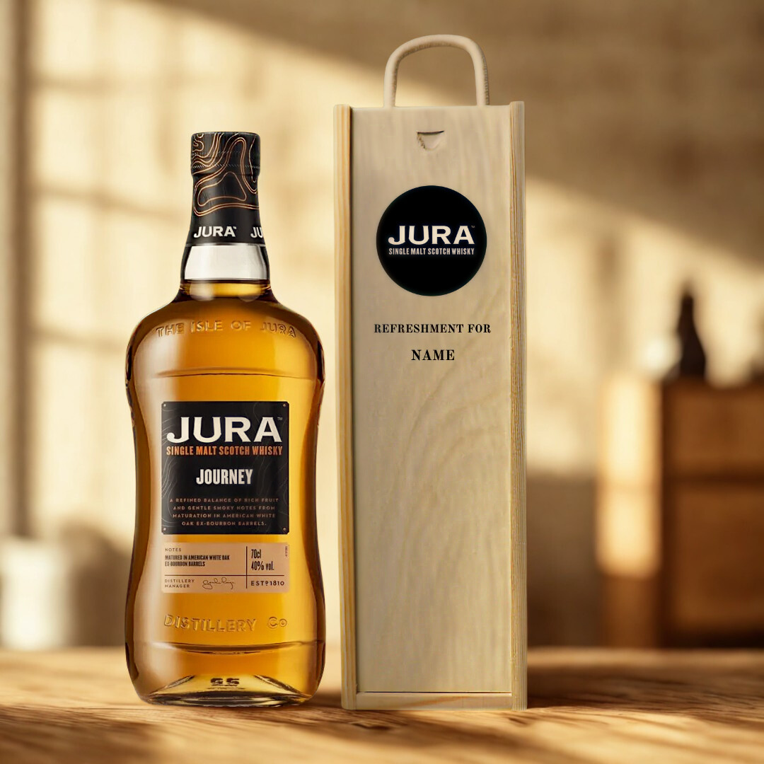 Personalised Jura Single Malt Scotch Whisky Gift Set - 40% ABV (70cl)